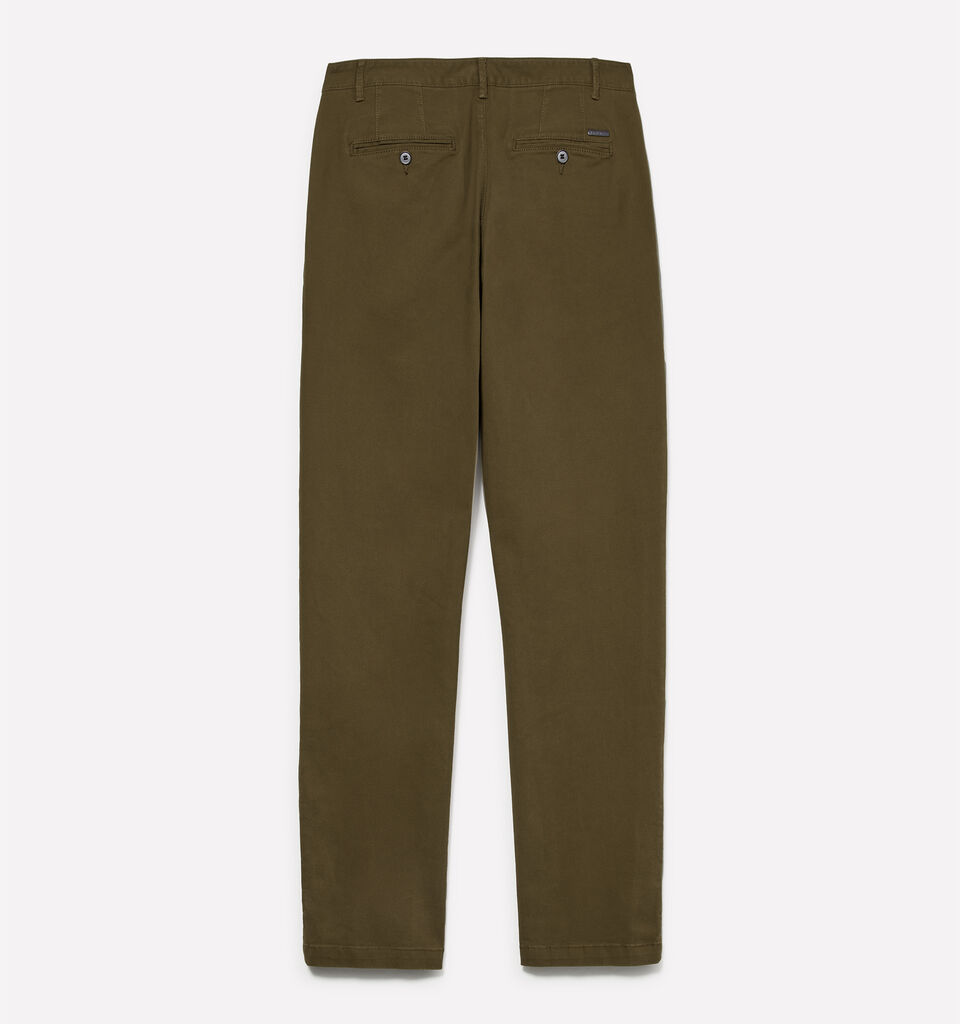 Calças chino verde-oliva - calças chinos para homem - Verde-oliva | Sisley image number 2